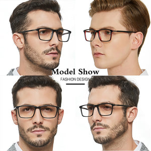 OCCI CHIARI Eyeglasses Frames Men Myopia Square Glasses Frame Optical Prescription Spectacles Clear Lens Fake Eyewear