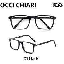 Load image into Gallery viewer, OCCI CHIARI Eyeglasses Frames Men Myopia Square Glasses Frame Optical Prescription Spectacles Clear Lens Fake Eyewear