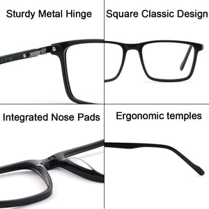 OCCI CHIARI Eyeglasses Frames Men Myopia Square Glasses Frame Optical Prescription Spectacles Clear Lens Fake Eyewear