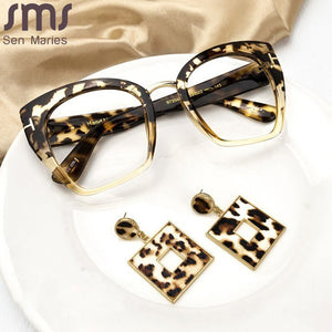 Optical Classic Frame Square Eyeglasses Women  Cat Eye Glasses Frames  Retro Clear Myopia Frame Lady UV400