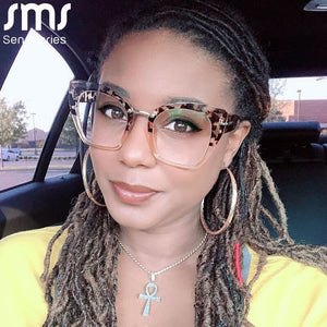 Optical Classic Frame Square Eyeglasses Women  Cat Eye Glasses Frames  Retro Clear Myopia Frame Lady UV400