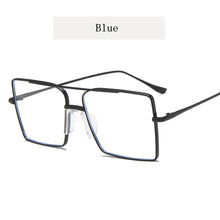 Load image into Gallery viewer, Original  Metal Glasses Frame Men Large Square Eyeglasses Women Oversized Double Beam Anti-blue Light Eyewear Spectascles