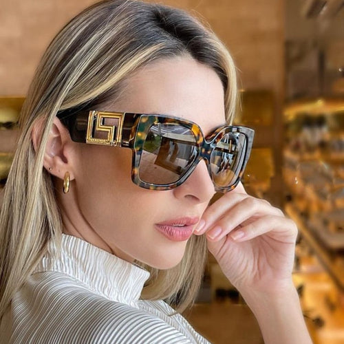 Oversized  Brand Designer Sunglasses Women Men Big Frame Vintage Sun Glasses Shades for Female Eyeglasses