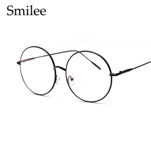 Oversized Round Glasses Women Men Metal Large Big Circle Glasses Optical Frame Round Eyeglasses Frame Fashion Spectacles Eyewear