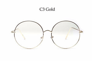 Occhiali rotondi oversize Donna Uomo Metallo Grandi occhiali a cerchio grande Montatura da vista Occhiali da vista rotondi Montatura per occhiali Occhiali 