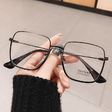 Load image into Gallery viewer, Oversized Square Eyeglasses Frame Women Big Metal Eye Glasses Frame 0 Diopter Optic Prescription Myopia Frame oculos de grau