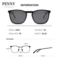 Load image into Gallery viewer, PENNY Brand Classic Clip On Sunglasses Polarized Men Women Magnet Eyewear Glasses Frames Ultem Light Optical Glasses Frame F049