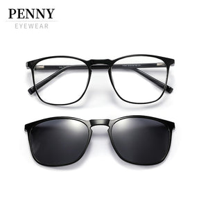 PENNY Brand Classic Clip On Sunglasses Polarized Men Women Magnet Eyewear Glasses Frames Ultem Light Optical Glasses Frame F049