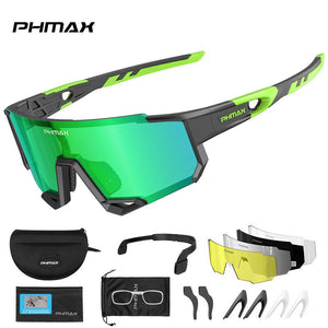 PHMAX Sports Polarized Cycling Sunglasses Men's Cycling Glasses