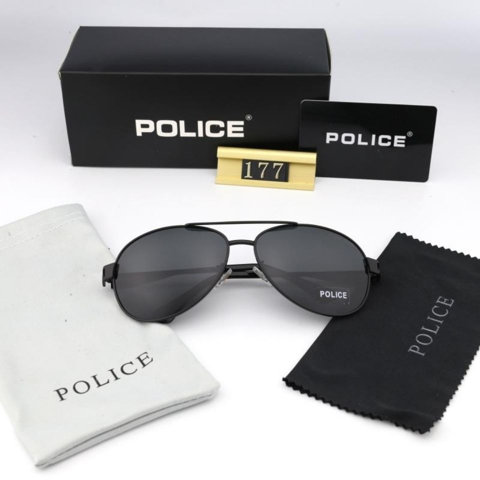 POLICE P177 Polarized Sunglasses Men's Pilot Driving Glasses UV400 Men –  Cinily