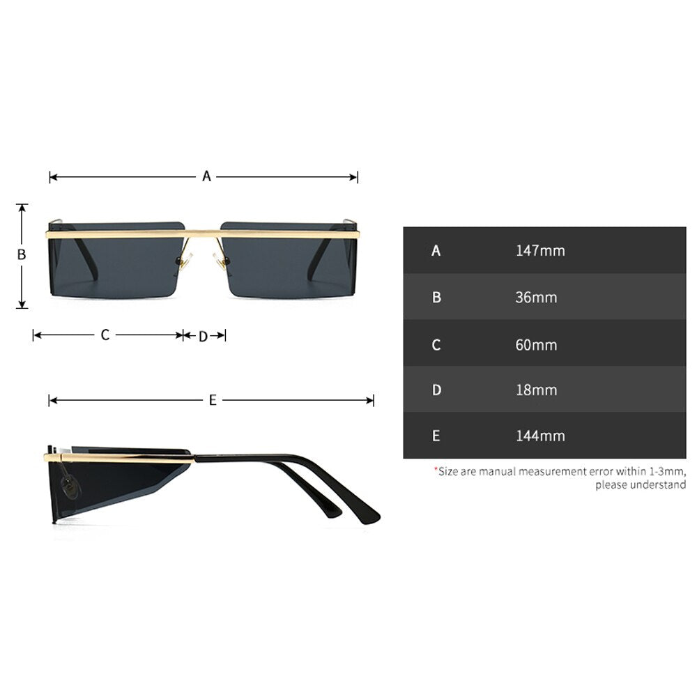 Peekaboo gold square sunglasses for women 2019 black silver mirror