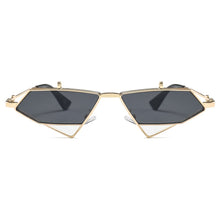Carica l&#39;immagine nel visualizzatore di Gallery, Peekaboo oro steampunk flip up occhiali da sole da uomo vintage rosso montatura in metallo triangolo occhiali da sole per le donne 2023 uv400 