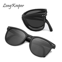 Load image into Gallery viewer, Polarized Folding Sunglasses Men Women Vintage Retro Classic Yellow Lens Driving Glasses Square Eyeglasses Folded Oculos De Sol