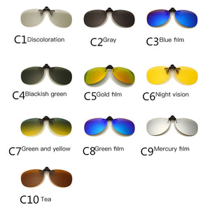 Polarized Sunglasses Clip Drive Sun Spectacles Yellow Night Vision Glasses Night Resin Lens Driving Eyeglasses