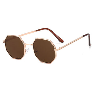 Polygon Sunglasses Men Vintage Octagon Metal Sunglasses for Women  Brand Goggle Sun Glasses Ladies Gafas De Sol