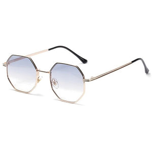 Polygon Sunglasses Men Vintage Octagon Metal Sunglasses for Women  Brand Goggle Sun Glasses Ladies Gafas De Sol