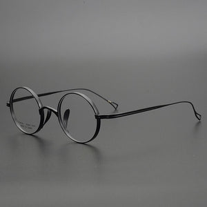 Occhiali da vista in titanio puro Montatura da uomo Occhiali da vista rotondi retrò Donna Miopia Occhiali da vista Designer fatto a mano giapponese