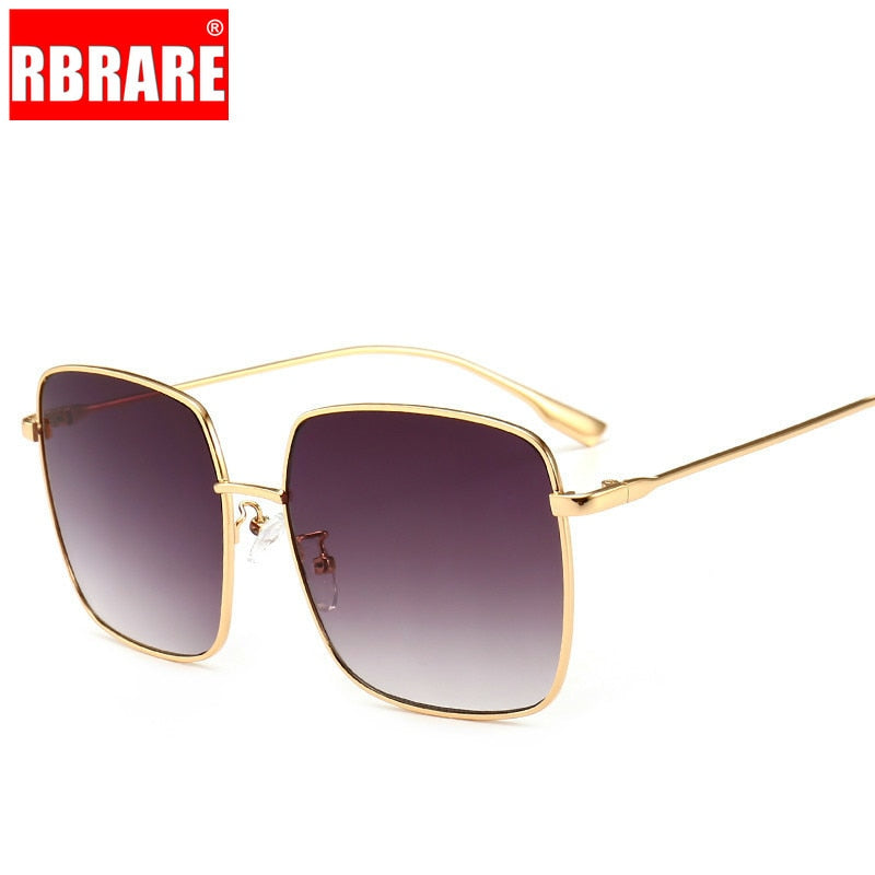 Big Square Sunglasses Oversized Man Woman Purple Frame Mirror 