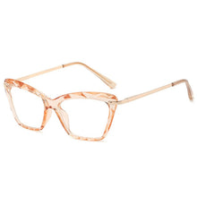 Carica l&#39;immagine nel visualizzatore di Gallery, RBROVO 2023 Retro Cateye Glasses Frame Women Flat Mirror Eyeglasses Fake Optical Large Frame High-end Eye Vintage Glasses Frames