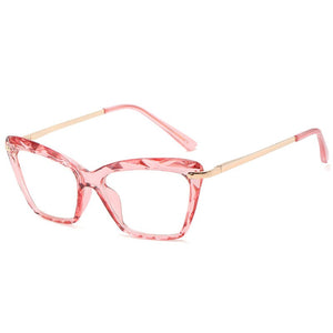 RBROVO 2023 Retro Cateye Glasses Frame Women Flat Mirror Eyeglasses Fake Optical Large Frame High-end Eye Vintage Glasses Frames