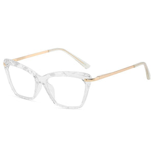 RBROVO 2023 Retro Cateye Glasses Frame Women Flat Mirror Eyeglasses Fake Optical Large Frame High-end Eye Vintage Glasses Frames