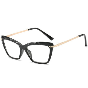 RBROVO 2023 Retro Cateye Glasses Frame Women Flat Mirror Eyeglasses Fake Optical Large Frame High-end Eye Vintage Glasses Frames