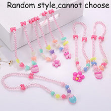 Load image into Gallery viewer, Random Styles Children Candy Bead Lovely Heart Flower Bear Pendant Princess Girl Necklace Gift for Baby Kids Jewelry Choker N476