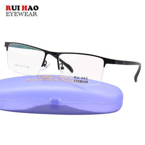 Rectangle Eyeglasses Frame Men Women Business Optical Glasses Stainless Steel Spectacles Frame Rui Hao Eyewear  8840
