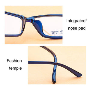 Rectangle Glasses Frame Men Women Large Eyeglasses Flexible BSX606 Can Do Prescription Lens