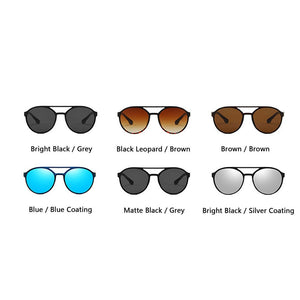 Retro Gothic Steampunk Circle Sunglasses for Women Men Round Lens Metal Frame