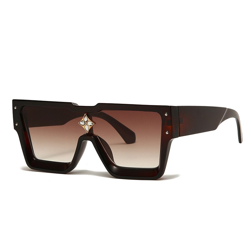 Retro Millionaire Sunglasses for Women Men Hip Hop Black Fashion Oversized  Square Sunglasses White Frames UV400 Protection