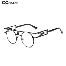 Load image into Gallery viewer, Retro Steampunk Round Glasses Frames Metal Men Women Computer Glasses 46834