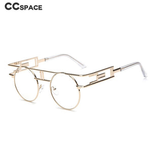 Retro Steampunk Round Glasses Frames Metal Men Women Computer Glasses 46834