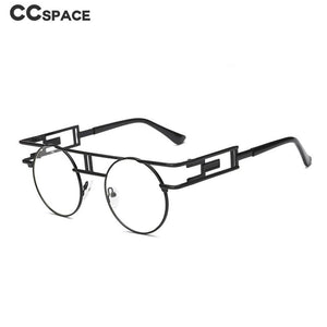 Retro Steampunk Round Glasses Frames Metal Men Women Computer Glasses 46834