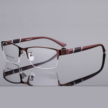 Load image into Gallery viewer, Reven Jate 8850 Half Rim Alloy Front Flexible Plastic TR-90 Temple Legs Optical Eyeglasses Frame for Men and Women Eyewear