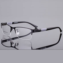 Load image into Gallery viewer, Reven Jate 8850 Half Rim Alloy Front Flexible Plastic TR-90 Temple Legs Optical Eyeglasses Frame for Men and Women Eyewear