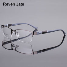 Load image into Gallery viewer, Reven Jate 8850 Half Rim Alloy Front Flexible Plastic TR-90 Temple Legs Optical Eyeglasses Frame for Men and Women Eyewear