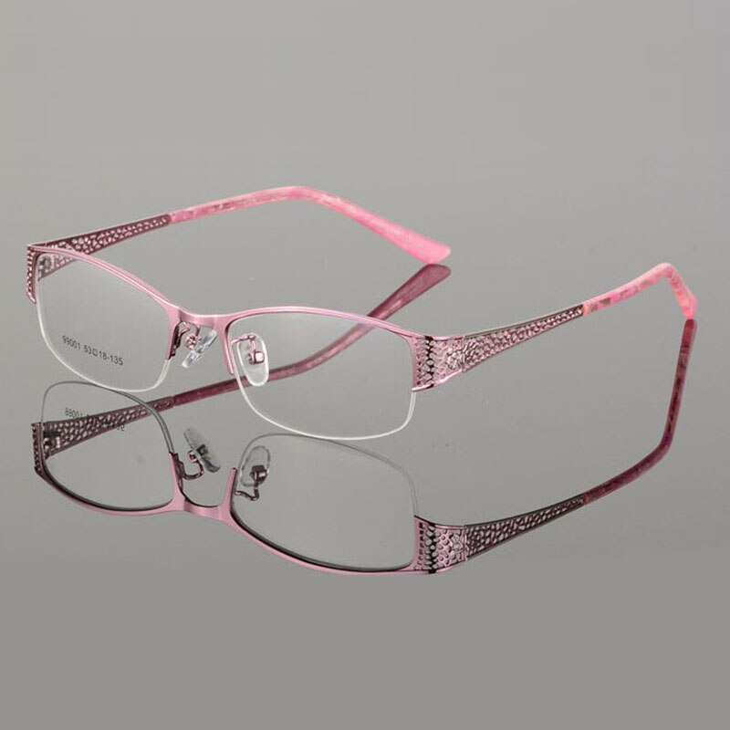 Reven Jate Half Rimless Eyeglasses Frame Optical Prescription Semi Rim Cinily