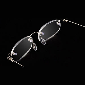 Rimless Metal Frame Nearsighted Glasses Ultralight Shortsighted Myopia Glasses Women Men -1.0 -1.5 -2 -2.5 -3 -3.5 -4.0