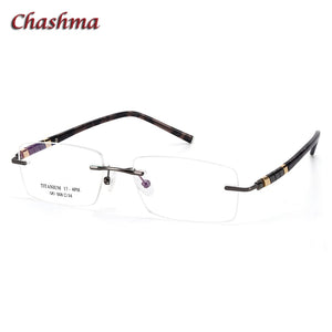 Rimless Titanium Stainless Eyeglasses Men Ochelari Glasses Myopic Glasses Frame Optical Eyewear Prescription Glasses Frame