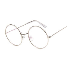 Load image into Gallery viewer, Round Glasses Frame Men Anti Blue Light Glasses Women Fake Glasses Gold Optical Eyeglasses Frame Transparent Clear Lens