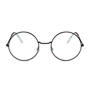 Round Glasses Frame Men Anti Blue Light Glasses Women Fake Glasses Gold Optical Eyeglasses Frame Transparent Clear Lens