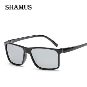 SHAMUS Polarized Sunglasses Men Rectangle Sunglass  Long Frame Classic Eyewear  Male Shades  Eyeglasses Sun