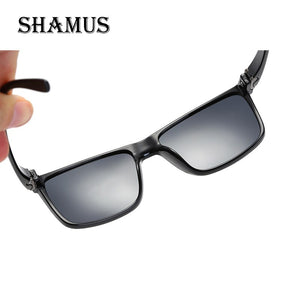 SHAMUS Polarized Sunglasses Men Rectangle Sunglass  Long Frame Classic Eyewear  Male Shades  Eyeglasses Sun