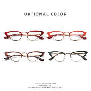 Small Cat Eye Prescription Glasses For Women Round Reading Eyeglasses With Frame Fashion Myopia Female Eyewear NEW Fake glasses