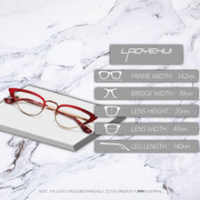 Carica l&#39;immagine nel visualizzatore di Gallery, Small Cat Eye Prescription Glasses For Women Round Reading Eyeglasses With Frame Fashion Myopia Female Eyewear NEW Fake glasses