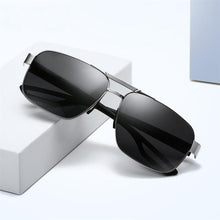 Load image into Gallery viewer, Square Nearsighted Sunglasses Men Polarized Sport Double Beam Myopia Lens Pilot Sunglasses Prescription 0 -0.5 -0.75 To -6.0