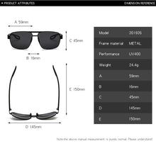 Load image into Gallery viewer, Square Nearsighted Sunglasses Men Polarized Sport Double Beam Myopia Lens Pilot Sunglasses Prescription 0 -0.5 -0.75 To -6.0