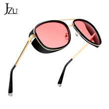 Carica l&#39;immagine nel visualizzatore di Gallery, Sunglasses men&#39;s coating retro steampunk iron man 3 sunglasses men&#39;s mirror design ladies glasses retro