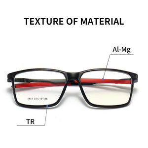 TR90 Sports Men Eyeglasses Frame Prescription Eyewear Basketball Spectacles Optical Glasses Frames Aluminum Magnesium Legs